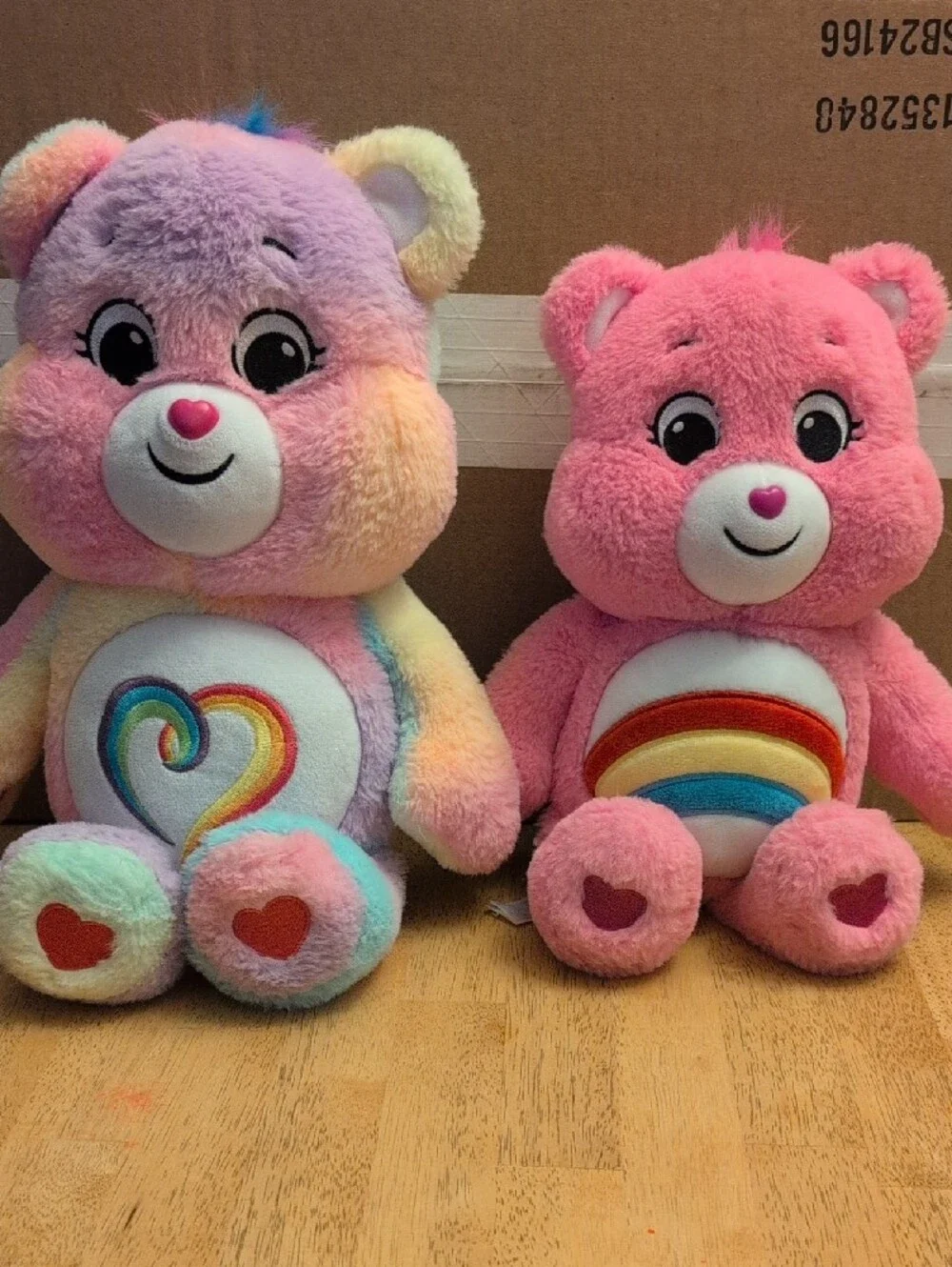 Care Bear Set Of 2- Medium Cheer Bear And Larger Plush Bear Stuffed Toy - Kids